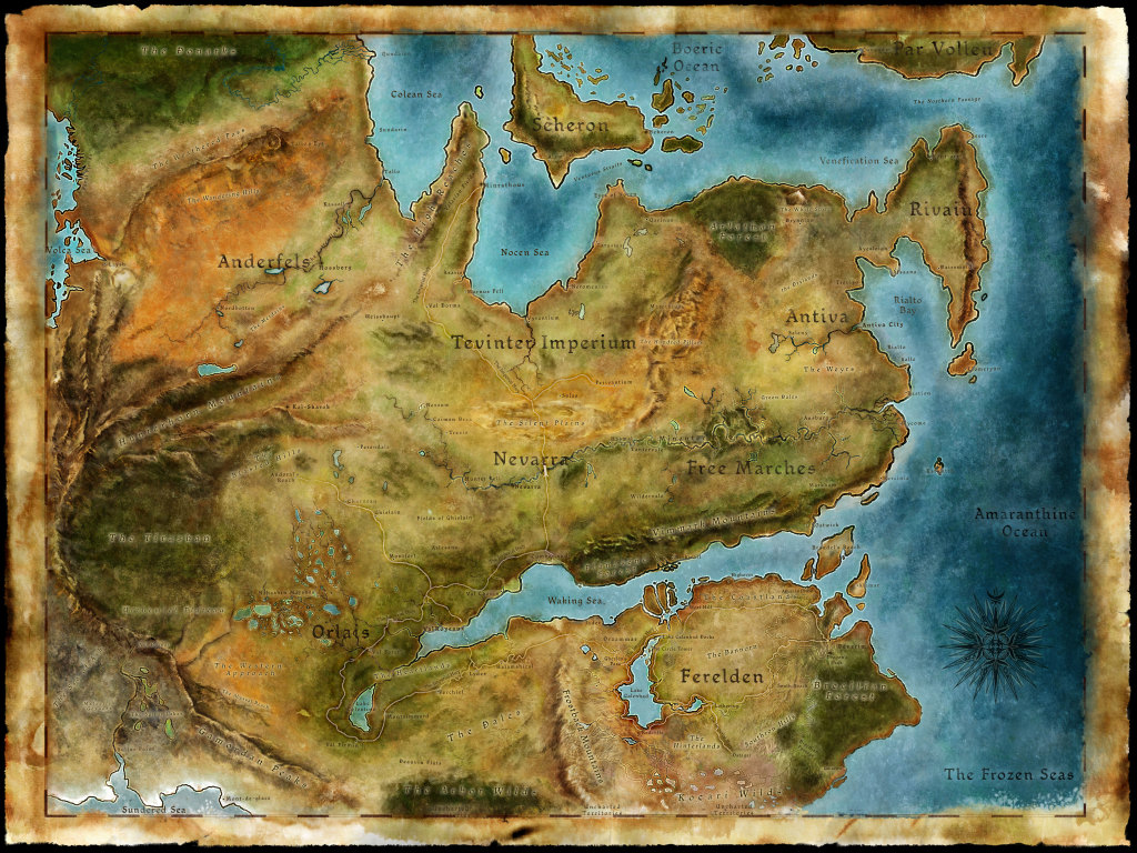 Dragon Age Weltenbau Karte