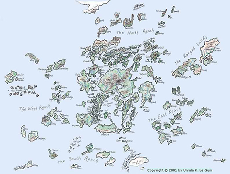 Ursula K. Le Guin Erdsee Weltenbau Karte