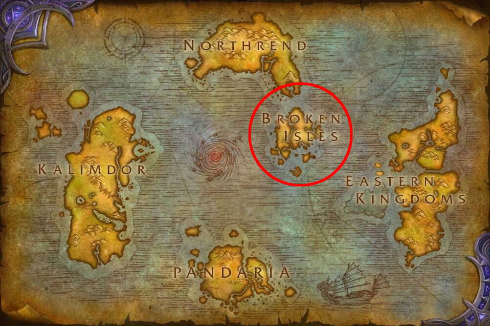 Karte_Warcraft_Legion_Sargeras Welt von Warcraft